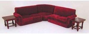 Dollhouse Corner couch Set (5pcs) in Red