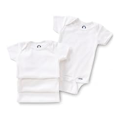 Gerber Brand 4 Pack Organic Onesies, White, 3-6 Months