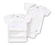 Gerber Brand 4 Pack Organic Onesies, White, 0-3 Months