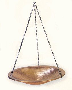 Copper Hanging Bird Bath