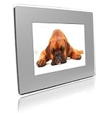 Pictorea Pro 15  Digital Photo Frame (Clear Acrylic & Silver Mount) MP3/Movies/Jpeg & Remote With Zero Dead Pixel Warranty