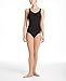 Danskin Women's Shir-Front Leotard Athletic Tank, Black, Large