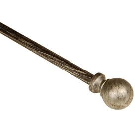 BCL Drapery Hardware, Classic Ball Curtain Rod, Antique Silver Finish, 86-inch to 120-inch by BCL Drapery Hardware