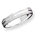 Sterling Silver 4mm Diamond-cut Band Ring - Size 6