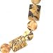 14K YELLOW GOLD AND FELSPATH GRAPHIC KNOTTED NECKLACE, 18"