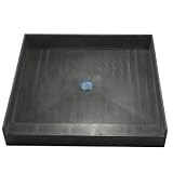 Single Curb 48 W x 34 D Shower Base with Integrated Center PVC Drain