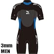 IST 3mm Stylish tropical scuba diving or snorkeling neoprene shorty blue - Mens