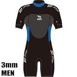 IST 3mm Stylish tropical scuba diving or snorkeling neoprene shorty blue - Mens