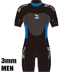 IST 3mm Stylish tropical scuba diving or snorkeling neoprene shorty blue - Mens
