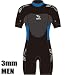IST 3mm Stylish tropical scuba diving or snorkeling neoprene shorty blue - Mens