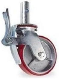 New Durable Locking Scaffolding Caster with 8" x 2" Polyurethane on Steel Wheel