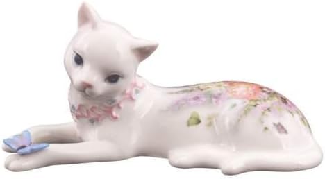 Kitty Kats Cat Playing With Butterfly Figurine