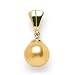 South Sea Golden Pearl Pendant with Diamond in 14K Yellow Gold