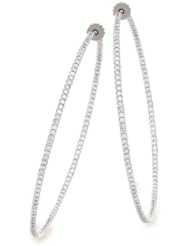 Tivolia designer diamond and 14k hoop earrings, screw back posts