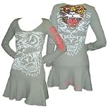 Ed Hardy - ED HARDY #8005 LT TIGER THERMAL DRESS GLOW IN THE DARK