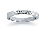 0.07 channel set diamond band in Platinum