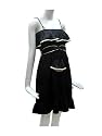 Voom Dress by Joy Han - Black Silk Tubedress with Straps - Holiday Party Dress