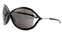 TOM FORD WHITNEY TF09 199 SHINY BLACK/ PALLADIUM METAL Designer Sunglasses