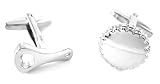 Silver Bottle Cap Top & Opener Cufflinks