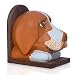 Cedar and papier mache bookends, 'Hound Dog' (pair)