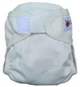 Baby BeeHinds PUL Wrap Diaper Cover - White Large