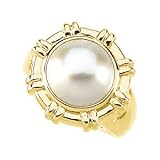 12.00 Mm 14K Yellow Gold Mabe Pearl Ring