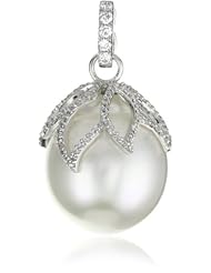 Katie Decker "Lotus" 18k Diamond and South Sea Pearl Pendant Necklace