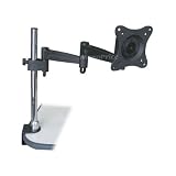 Adjustable Tilting Desk Mount Bracket for LCD LED (Max 33Lbs, 13~23inch) - Black ~ MPI