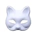Himine 9 PCS DIY White Paper Mask Blank Hand Painted Mask (Cat)