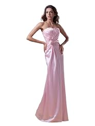 Strapless Satin Ruched Sweetheart Evening Dress 