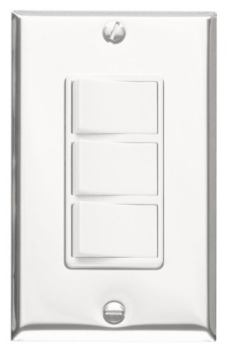 Broan 67W 3-Function Control Polished Chrome White Controls 15 amp 120V Bath fan control