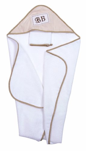 Candide 182740 Badetuch & Waschlappen Bebe traditionell. 2teiliges Set in Geschenkverpackung. Frottee. wei&szlig;/beige/braun