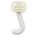 Gadjit Banana Hook Hanger - Ripen Naturally with Under Cabinet Banana Hanger/Holder. Self-Stick and Adheres (White)