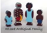 Multicultural Wooden Block Play Family Aborigines Set of 4 FiguresIMAGE
