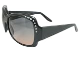 Oversized Gradient Tint Sunglasses with Sparkling Rhinestones