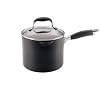Anolon Advanced Hard Anodized Nonstick 3.5-Quart Covered Straining Saucepan with Spouts