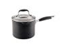 Anolon Advanced Hard Anodized Nonstick 3.5-Quart Covered Straining Saucepan with Spouts