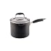 Anolon Advanced Hard Anodized Nonstick 3.5-Quart Covered Straining Saucepan with Spouts