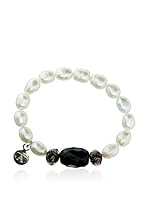 Alexandra Plata Pulsera Ónix