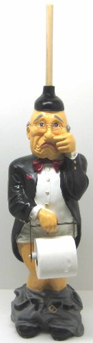Funny 'Pants Down' Butler Toilet Paper Holder