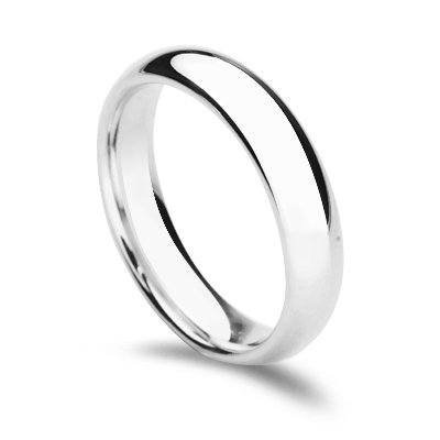 Platinum Men's Wedding Band, 4.0mm