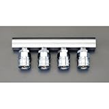 エスコ Ｒｃ３／４”／４連エアー配管分岐カップリング EA140DL-142