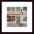 Art Poster Wood Framed Print - Summer Caf? - Artist: Katherine&Elizabeth Pope- Poster Size: 12 X 12