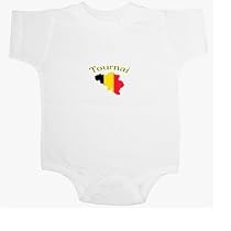 Tournai Flag Map Baby Ultrasoft Onesie