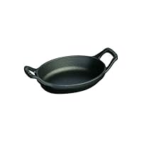 Staub 8 1/4Inch Oval Roasting Dish, Black Matte