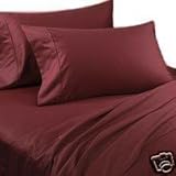 Twin/twin Xl Solid Burgundy Duvet Cover Set 300 Thread Count Egyptian Cotto ....