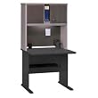 36in. Hutch In Pewter Finish By Bush Furniture