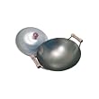 12 inch Carbon Steel Wok w/ 2 Wood Handles (round bottom) USA made. Lid NOT included.