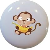 Buy : Bandanna Monkey & Banana Ceramic Cabinet Drawer Pull Knob