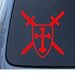 COAT OF ARMS - Vinyl Car Decal Sticker #1328 | Vinyl Color: Red